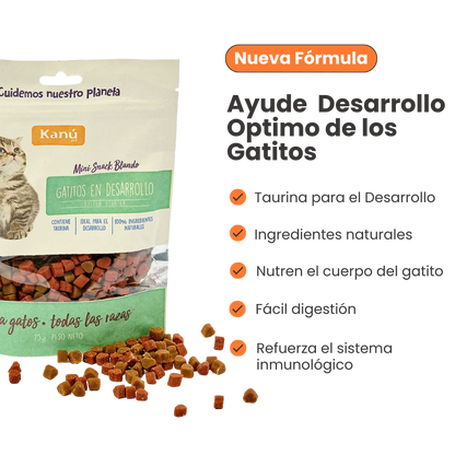 Galletas Blandas Kanu Pet Gatitos en Desarrollo y Apoyo al Crecimiento Muscular