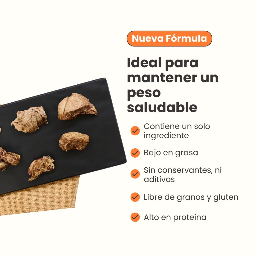 Snack Pulmón de Cerdo Deshidratado Kanu Pet para Perros, Un Solo ingrediente 100% natural