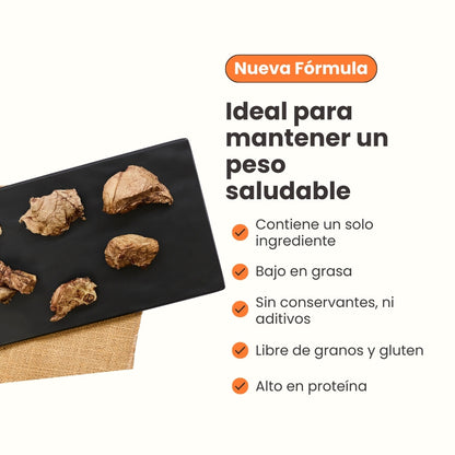 Snack Pulmón de Cerdo Deshidratado Kanu Pet para Perros, Un Solo ingrediente 100% natural