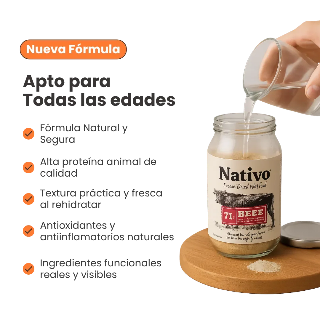 Alimento Húmedo Liofilizado Nativo Beef de Res Kanu Pet para Perro
