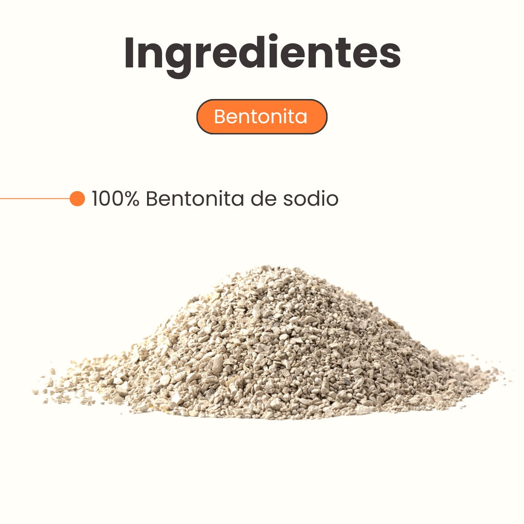 Arena de Bentonita Kanu Pet Cat Litter para Gatos. 99% libre de Polvo. Aglomera al Instante