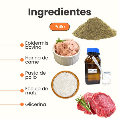 Snack Mini Rolls de Colágeno Kanu Pet de Pollo para Perro. No es carnaza x 12 Unds