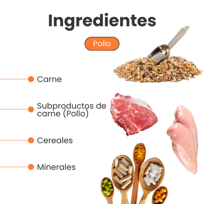Alimento Húmedo de Pollo para Perro  Kanu Receta Con Pollo