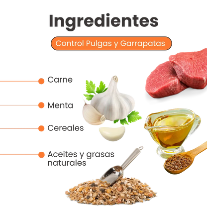 Galletas Blandas con Ajo Kanu Control Pulgas y Garrapatas Kanu Pet para Perro. 100% Naturales