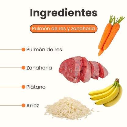 Kanu Pet Tasty Cubes de Zanahoria Liofilizada para Perros, Snack Natural, Bajo en Calorías, Ideal para Entrenar y Recompensar a tu Mascota