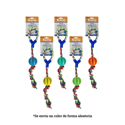 Juguete Kanu Lazo Con Bola Ref KC7-039 Para Perro - {{ Kanu Pet }}