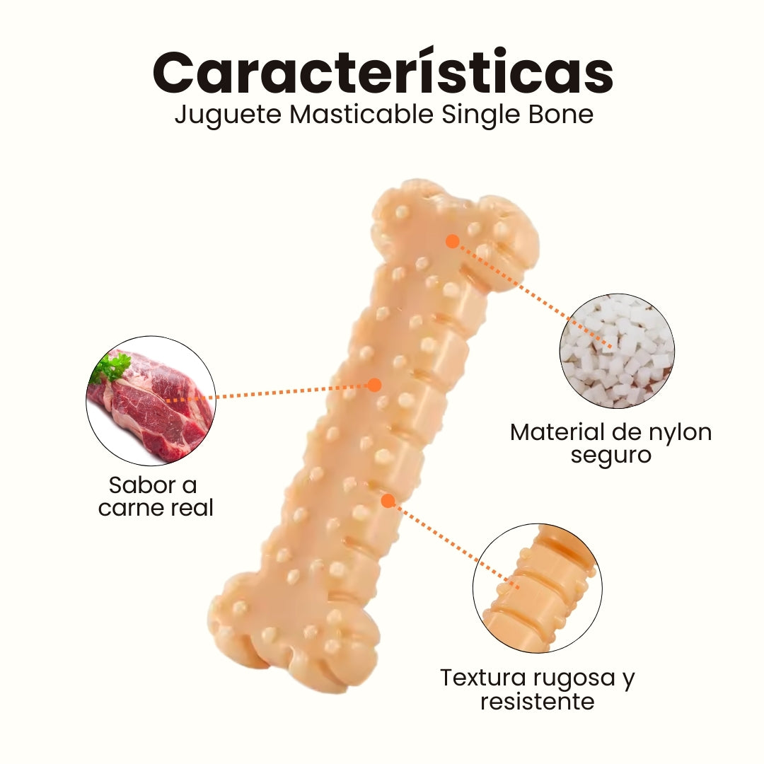 Juguete Masticable Single Bone Sabor Carne Kanu Pet para Perro