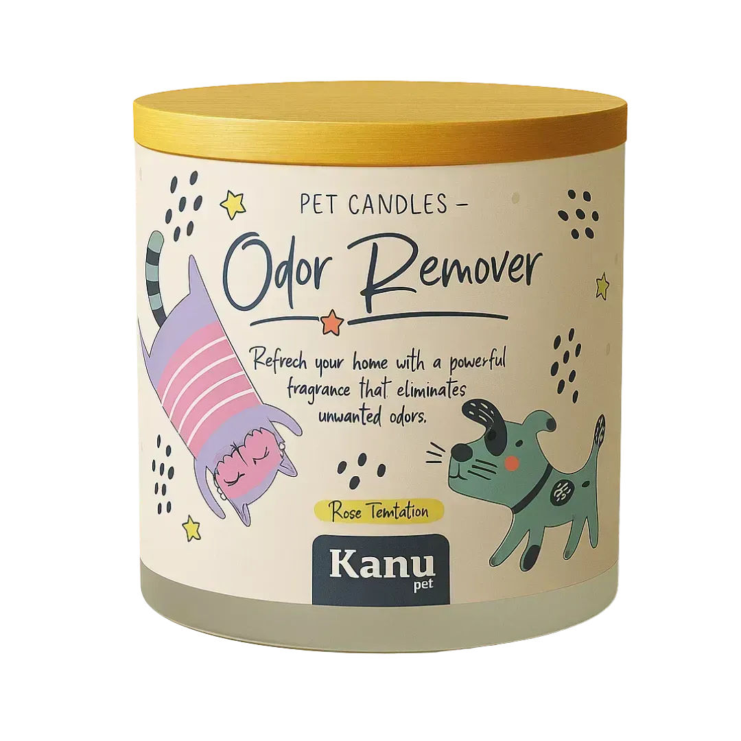 Vela eliminadora de olores Kanu Pet para perros y gatos aroma Rose Temptation