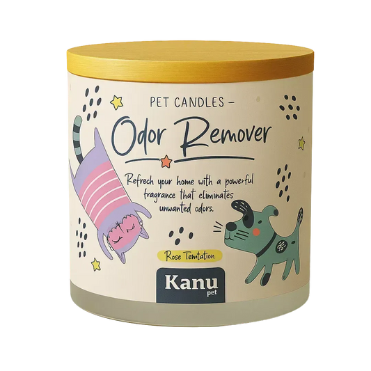 Vela eliminadora de olores Kanu Pet para perros y gatos aroma Rose Temptation