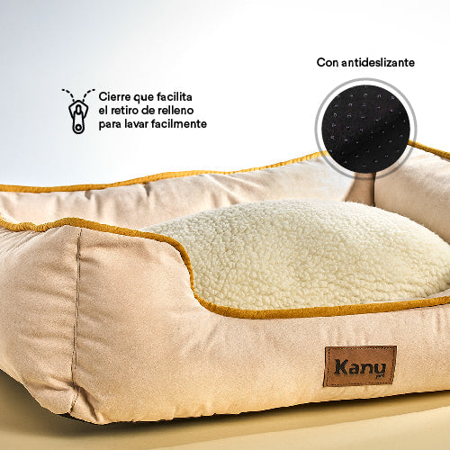 Cama Rectangular Ovejero Beige Kanu Pet para Perro - {{ Kanu Pet }}