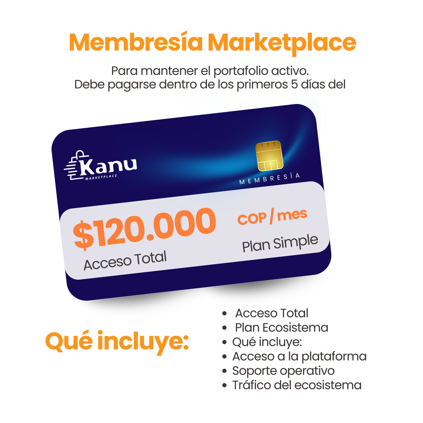 Membresía Marketplace Plan Simple