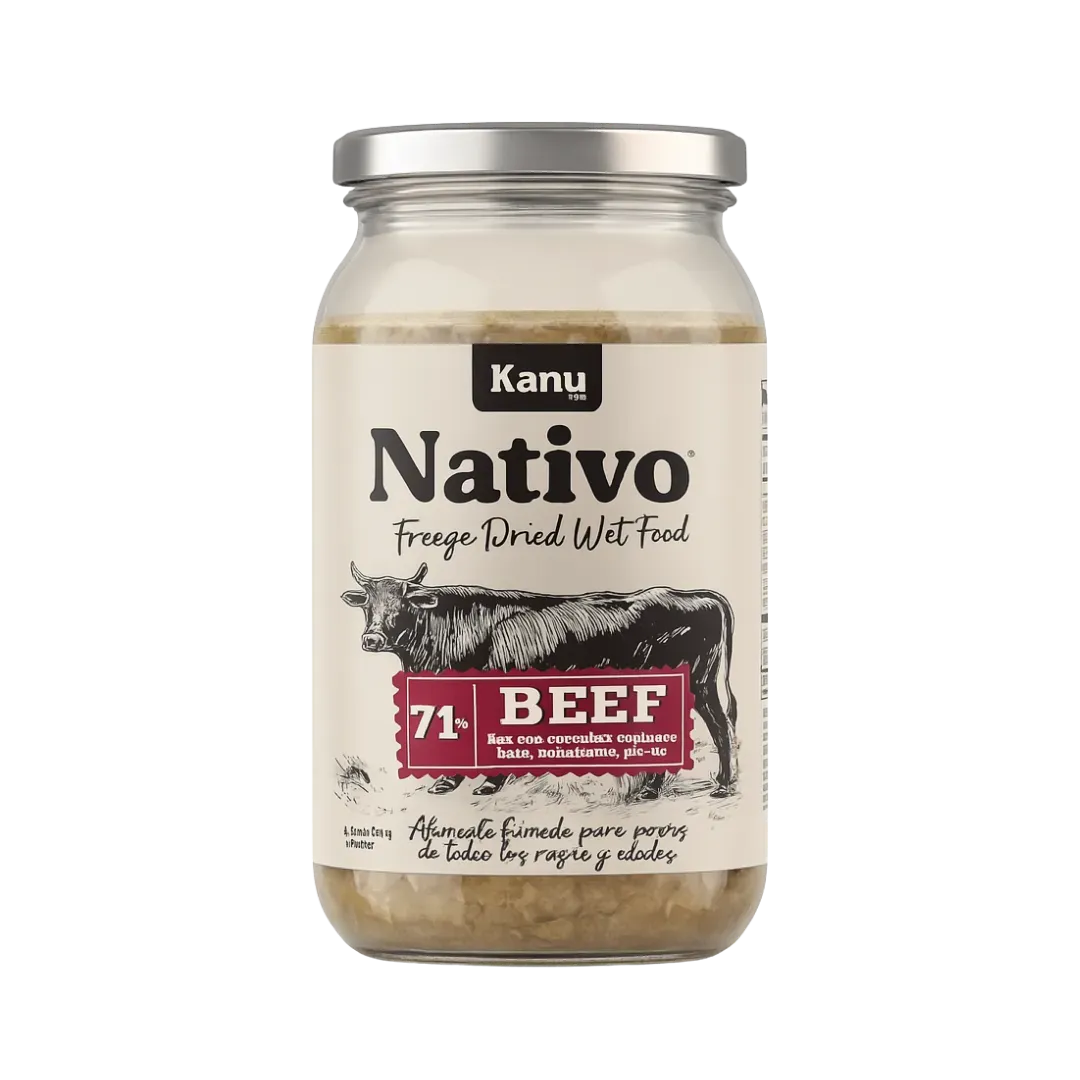Alimento Húmedo Liofilizado Nativo Beef de Res Kanu Pet para Perro