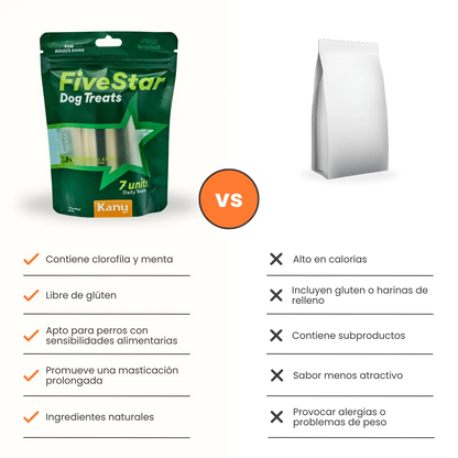 Snack Five Star Dental para la placa y el sarro Kanu Pet  para Perros
