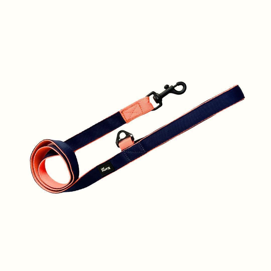 Correa Atlanta Black Edition Azul/Naranja Kanu Pet para Perro