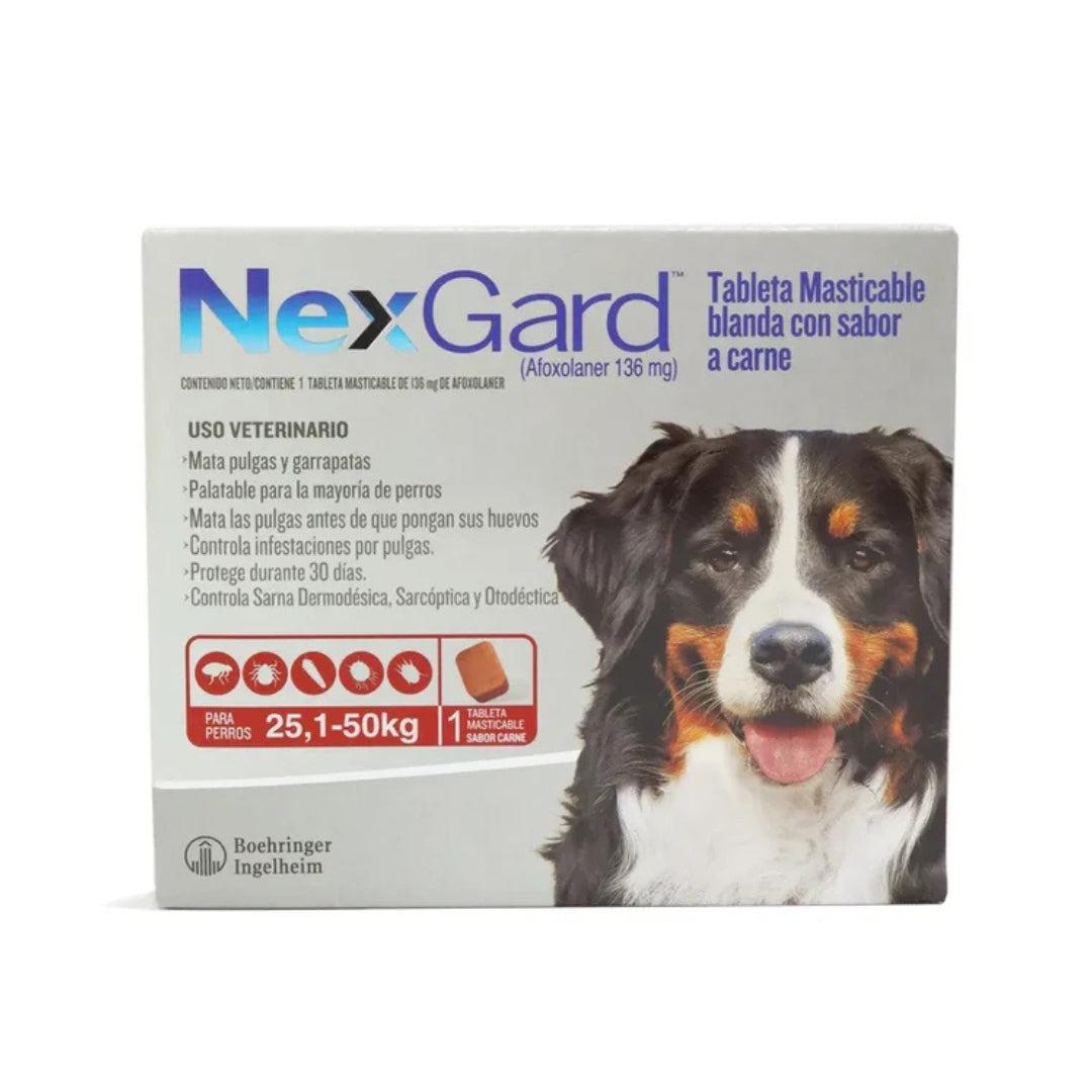 Antipulgas Nexgard para Perros de 25 a 50 Kg Sabor a Carne