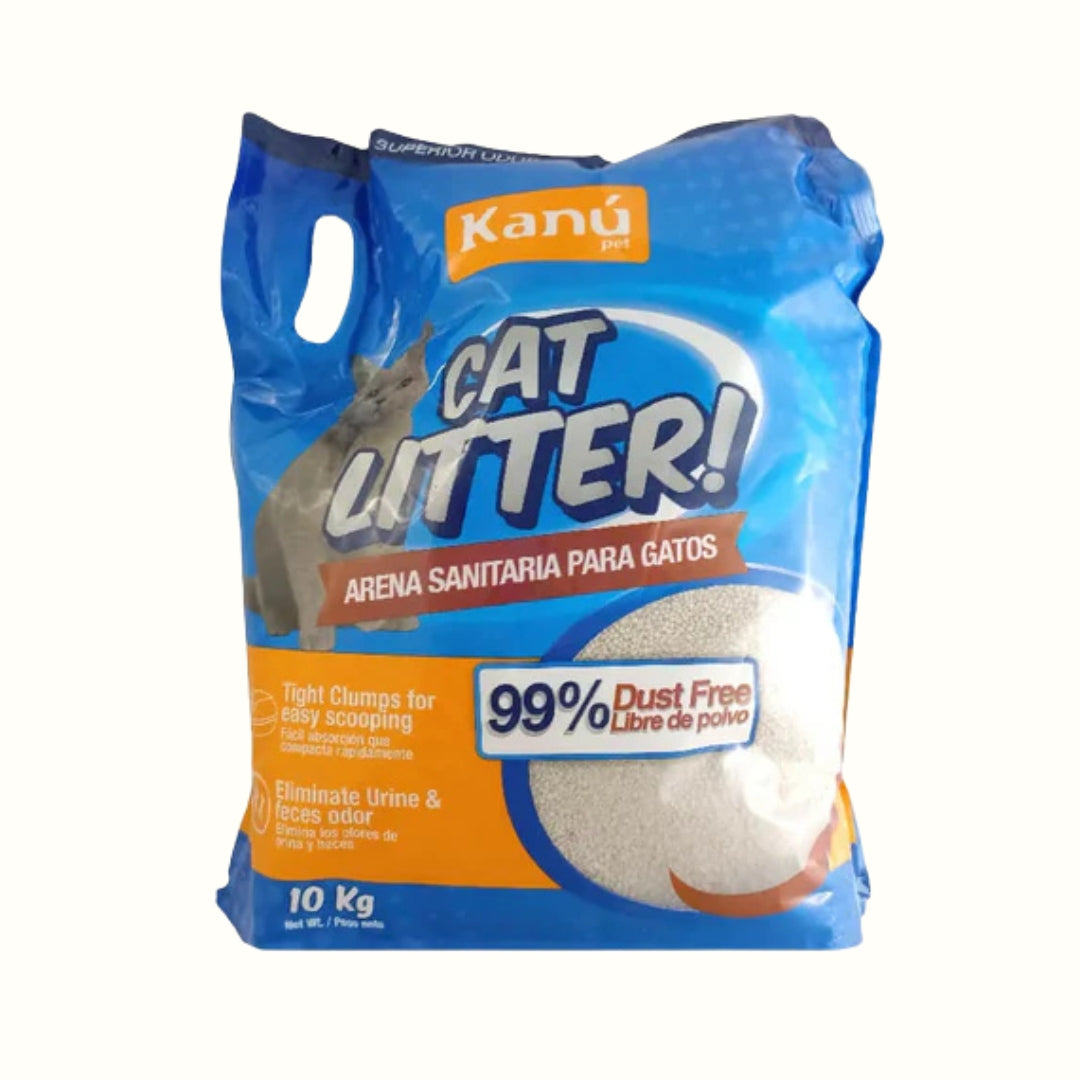 Arena de Bentonita Kanu Pet Cat Litter para Gatos. 99% libre de Polvo. Aglomera al Instante