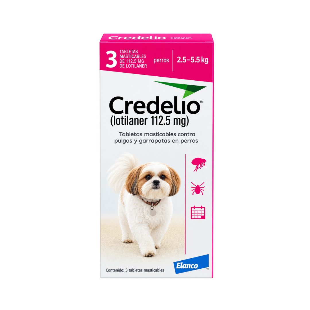 Antipulgas Oral Credelio comprimido 2.5-5.5 kg para Perros
