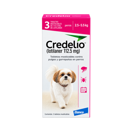 Antipulgas Oral Credelio comprimido 2.5-5.5 kg para Perros