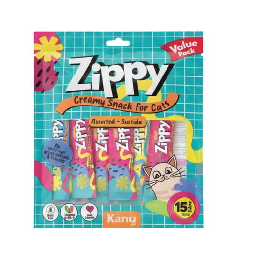Snack Cremoso Zippy Kanu Pet para Gatos sabores surtidos