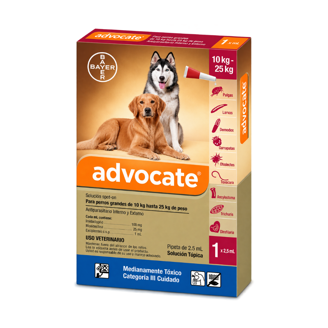 Antipulgas Advocate 25 a 40 kg para perro