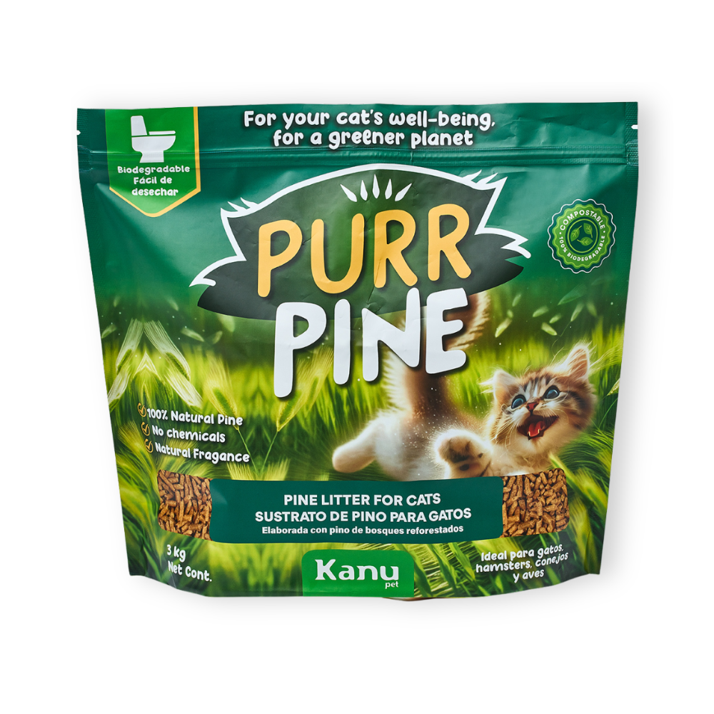 Arena de Pino 100% Ecológica Purr Pine de Kanu Pet para Gato - {{ Kanu Pet }}