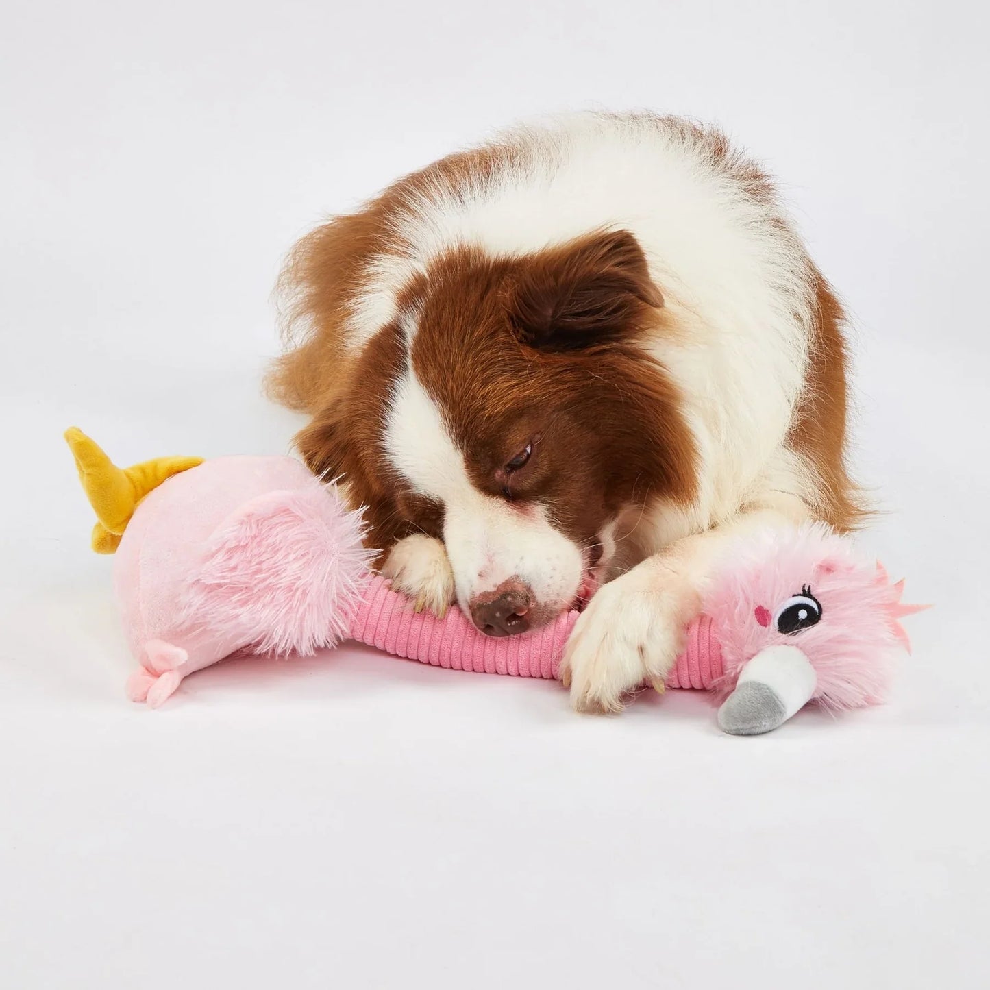 Juguete de Peluche Flamenco con Cuello Crujiente Kanu Pet para Perros