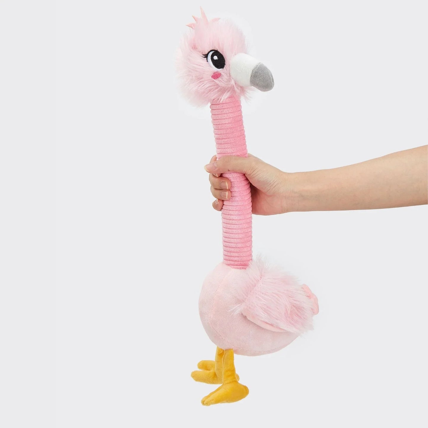 Juguete de Peluche Flamenco con Cuello Crujiente Kanu Pet para Perros