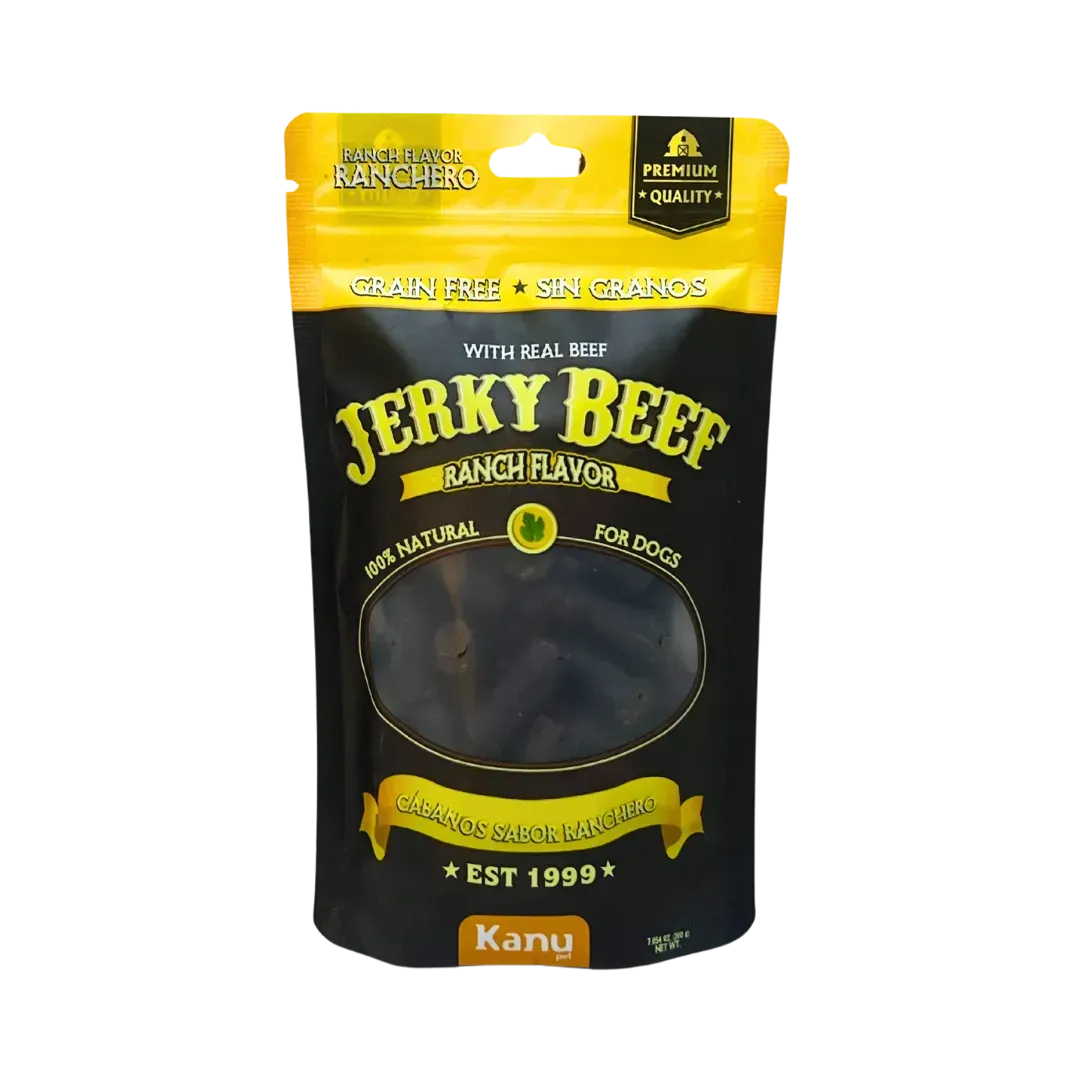 Snack de Cábano  Jerky Beef Ranch Flavor Kanu Pet Para Perro