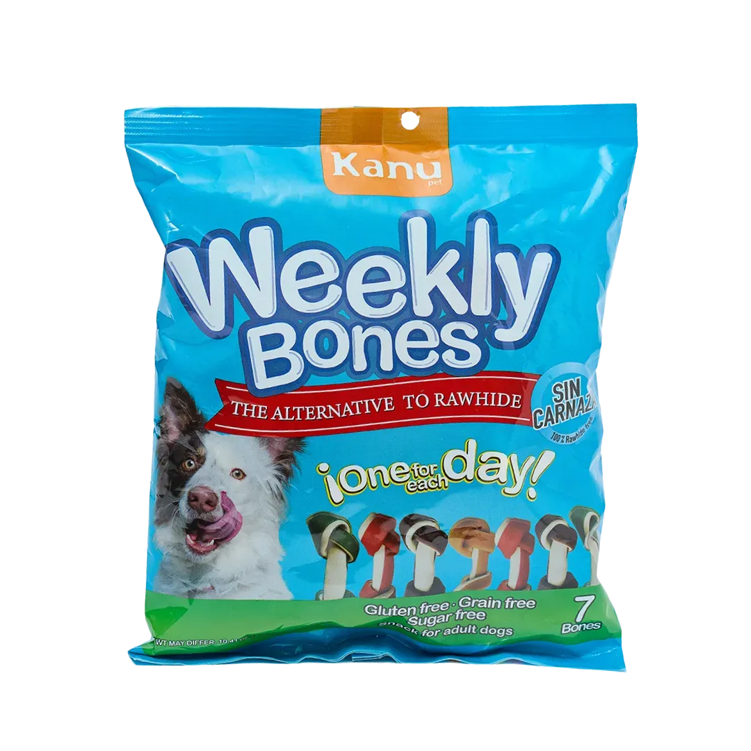 Snacks Huesos Medianos con Sabores surtidos Kanu Weekly Bones para Perro