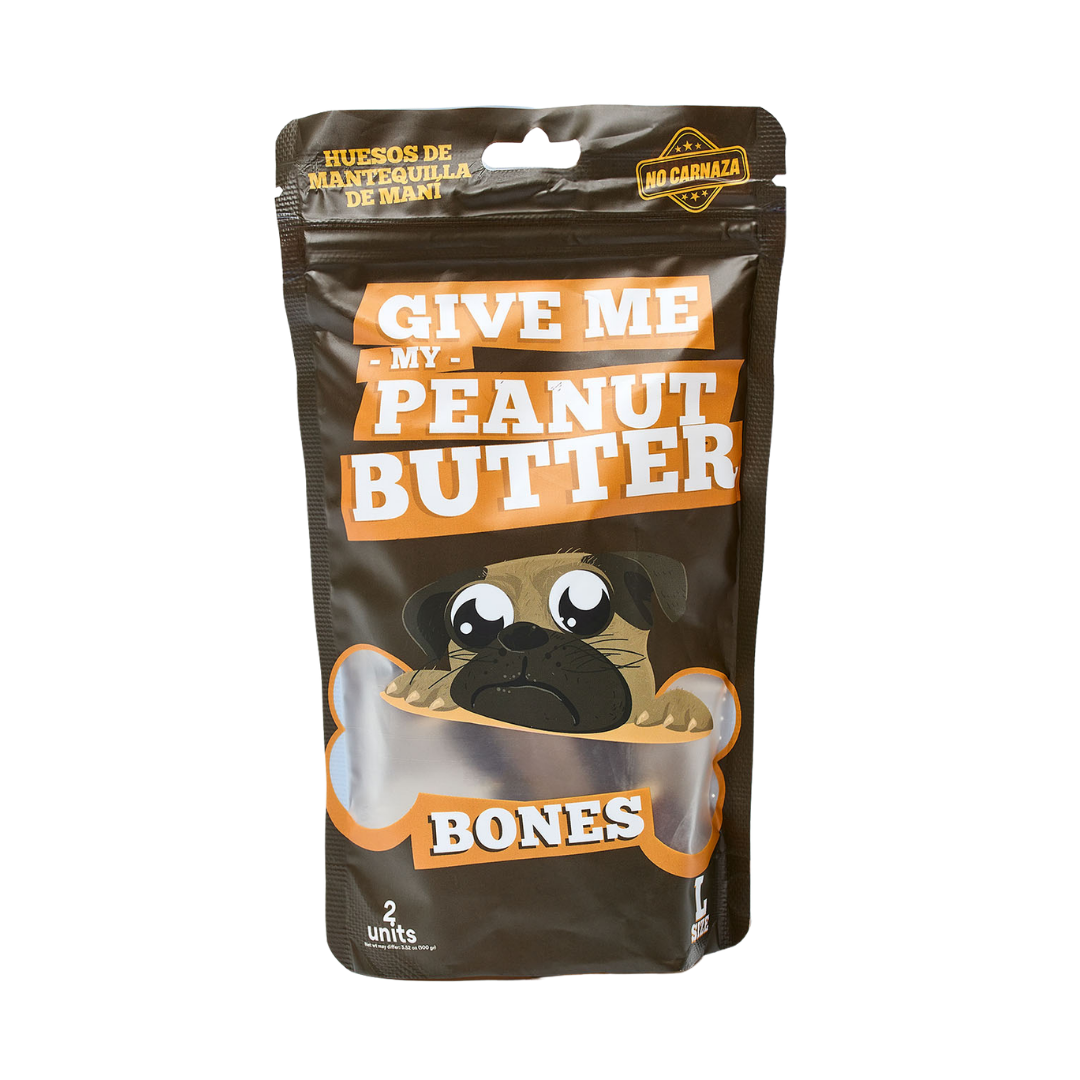 Snack Hueso Grande de Mantequilla de Maní y Batata Kanu Pet Hueso para Perro