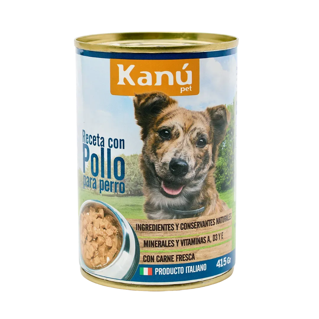 Alimento Húmedo de Pollo para Perro  Kanu Receta Con Pollo