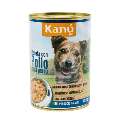Alimento Húmedo de Pollo para Perro  Kanu Receta Con Pollo
