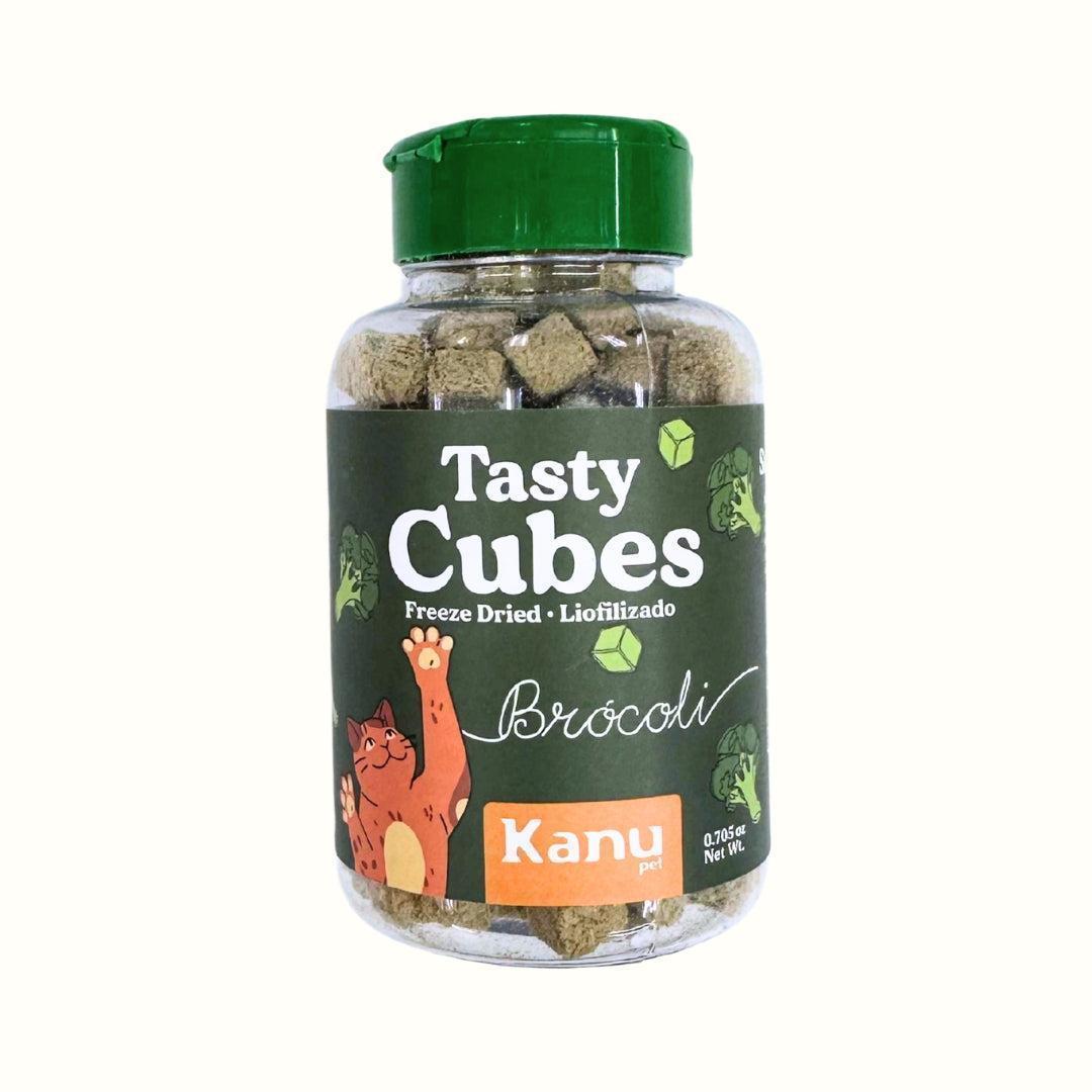 Snack Liofilizado Tasty Cubes Brocoli para Gatos, Bajas en Calorías