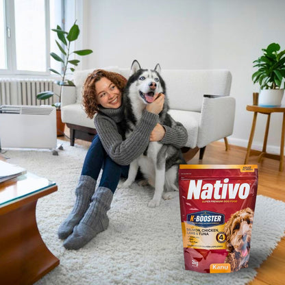 Alimento Seco Nativo K-Booster Salmón, Pollo, Cordero y Atún Kanu Pet para Perro Adulto