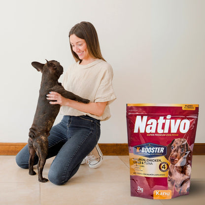 Alimento Seco Nativo K-Booster Salmón, Pollo, Cordero y Atún Kanu Pet para Perro Cachorro