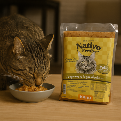 Alimento Congelado Nativo Fresh Pollo Kanu Pet para Gato Adulto y Cachorro