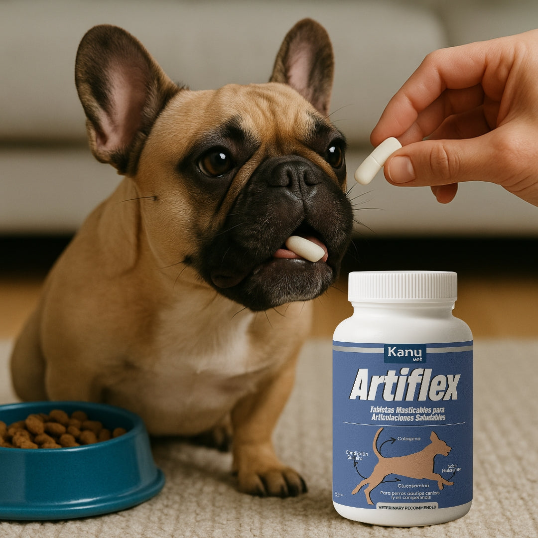 Suplemento Masticable Artiflex Kanu Vet para Perros - Refuerza Articulaciones y Mejora la Movilidad