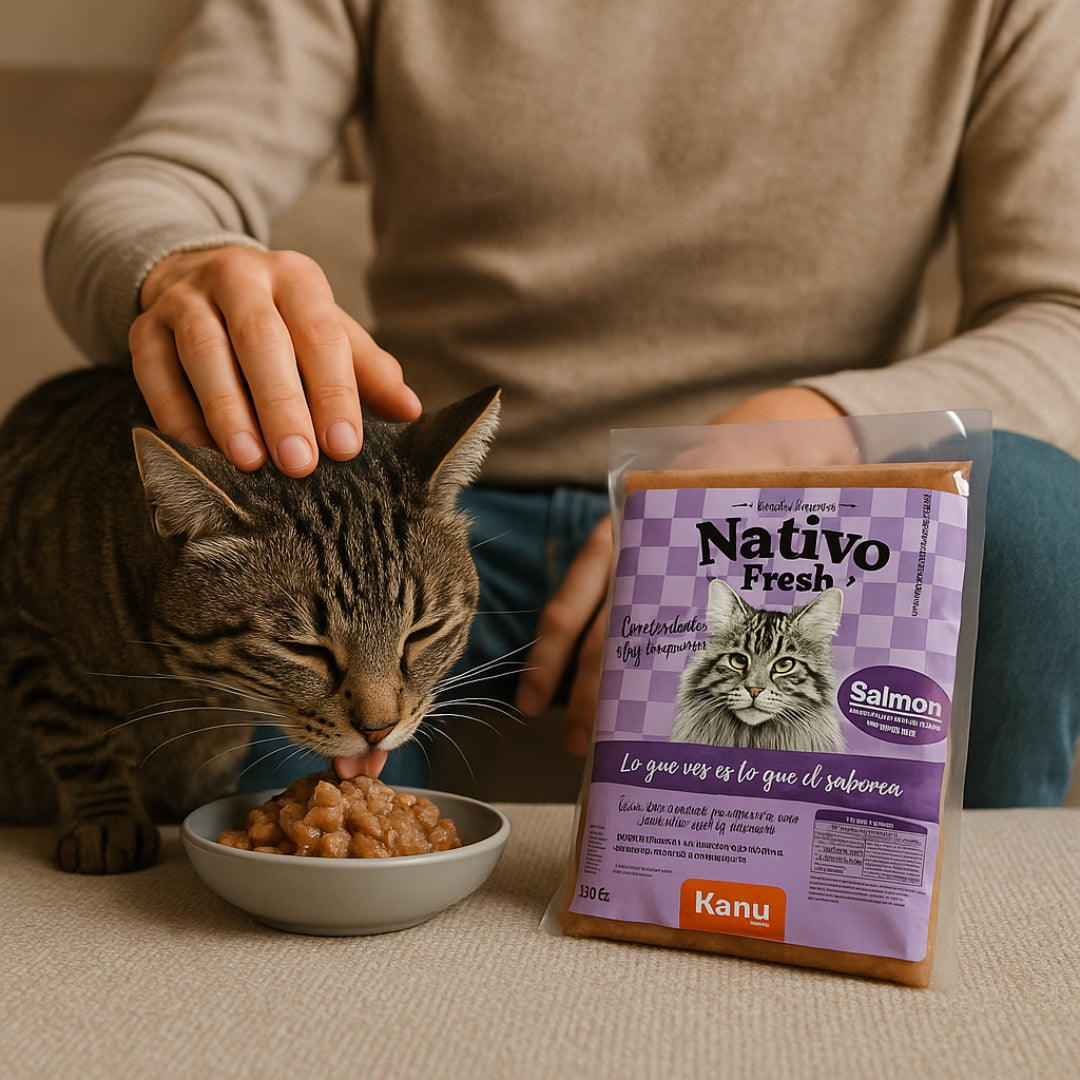 Alimento Congelado Nativo Fresh Salmón Kanu Pet para Gato Adulto y Cachorro