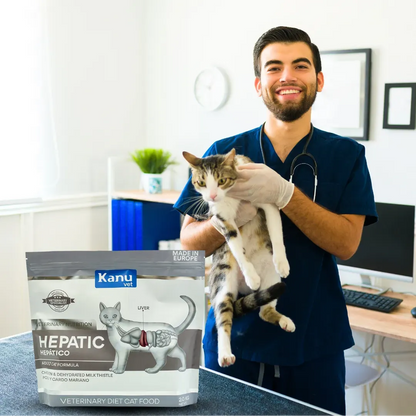 Alimento Seco Medicado Kanu Vet Hepatic para Gato Adultos