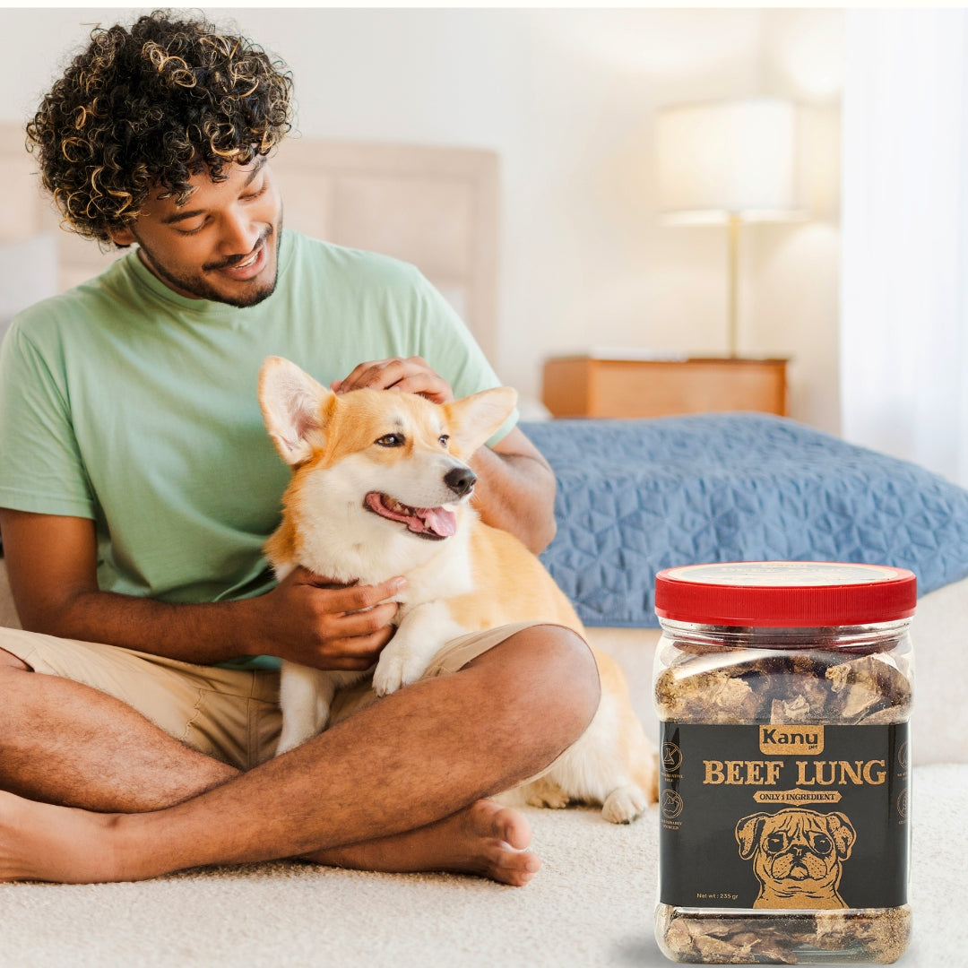 Snack Pulmón de Cerdo Deshidratado Kanu Pet para Perros en Frasco, Un Solo ingrediente 100% natural