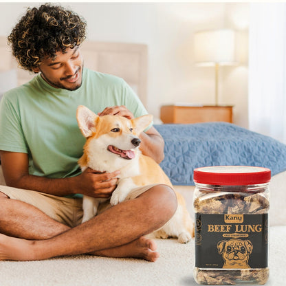 Snack Pulmón de Cerdo Deshidratado Kanu Pet para Perros en Frasco, Un Solo ingrediente 100% natural