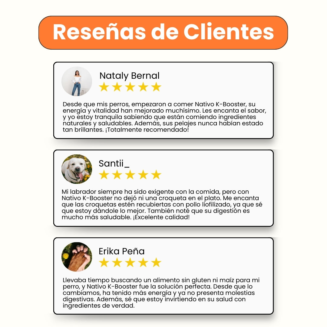 Alimento Seco Nativo K-Booster Pollo, Cordero y Atún Kanu Pet para Perro Adulto