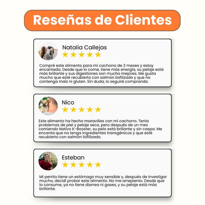 Alimento Seco Nativo K-Booster Salmón, Pollo, Cordero y Atún Kanu Pet para Perro Cachorro