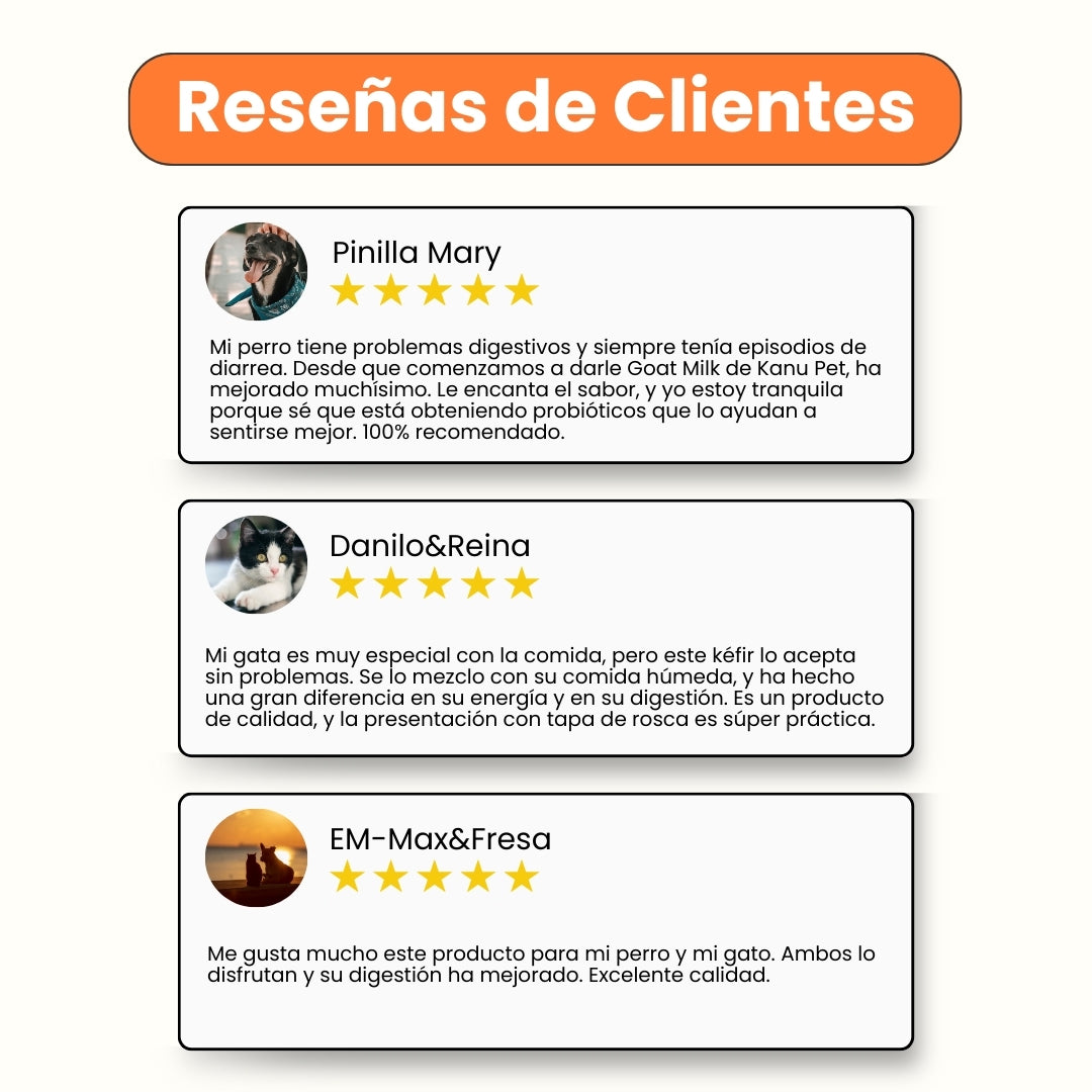 Kéfir Leche De Cabra Natural Kanu Pet Para Perro y Gato Bolsa
