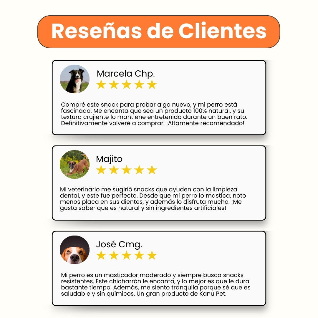 Snack Kanu Pet Chicharrón de Cerdo para Perros, Un Solo ingrediente 100% natural