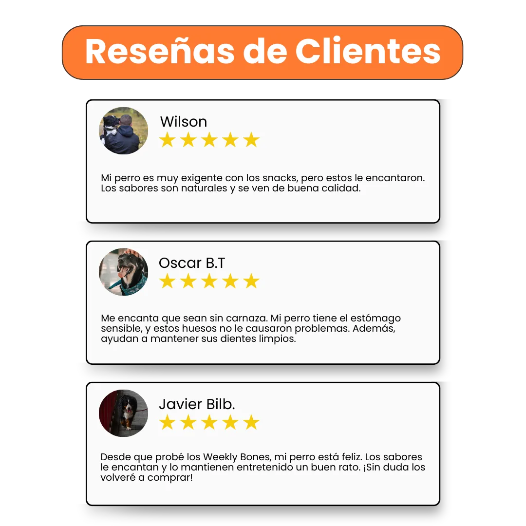 Snacks Huesos Medianos con Sabores surtidos Kanu Weekly Bones para Perro