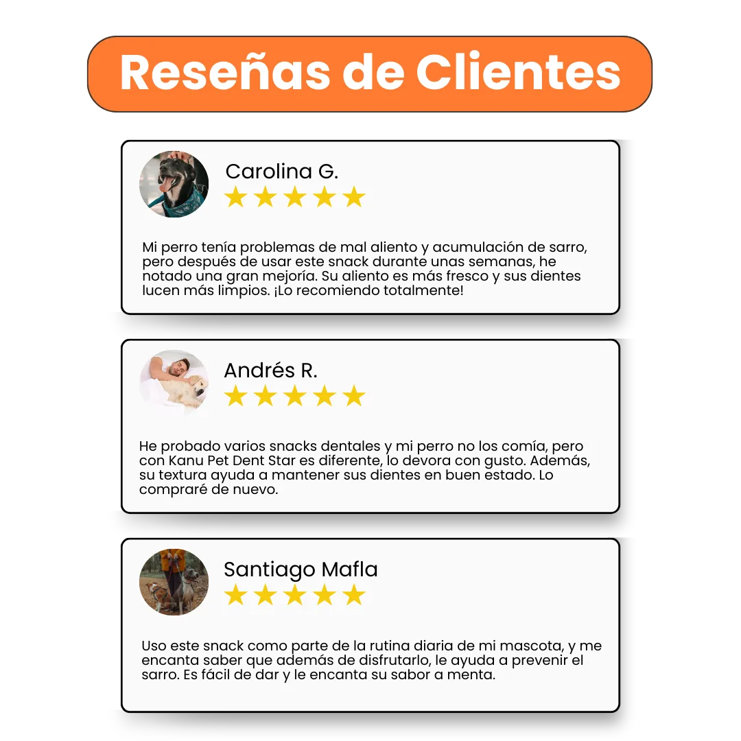 Snack Dent Star para la placa y el sarro Kanu Pet Sabor a Menta para Perro