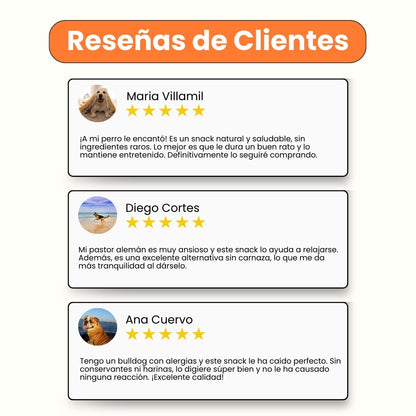 Snack Viril de Bovino Kanu Pet para Perro, Un Solo ingrediente 100% natural