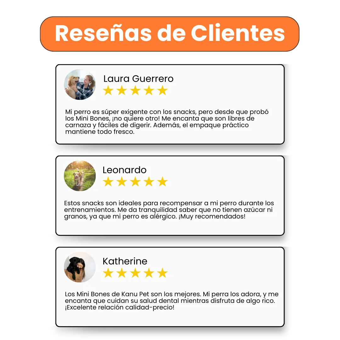 Snack Mini Huesos con Sabores surtidos Kanu Pet para Perros