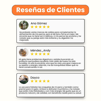 Snack Huellas de Caldo de Hueso de Res Kanu Pet para Perros y Gatos